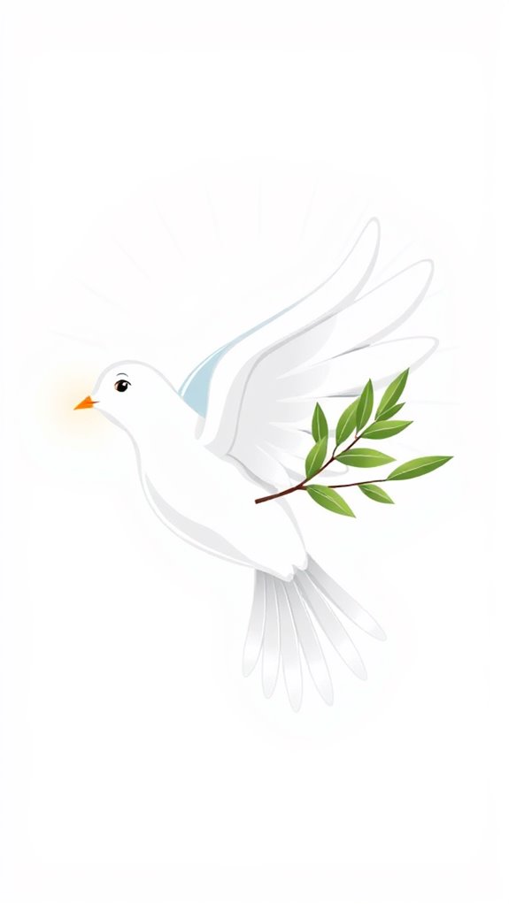 dove symbolizes peace and resurrection