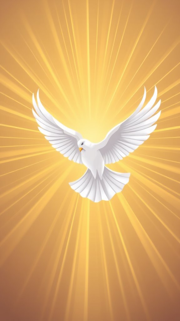 dove symbolizing jesus light