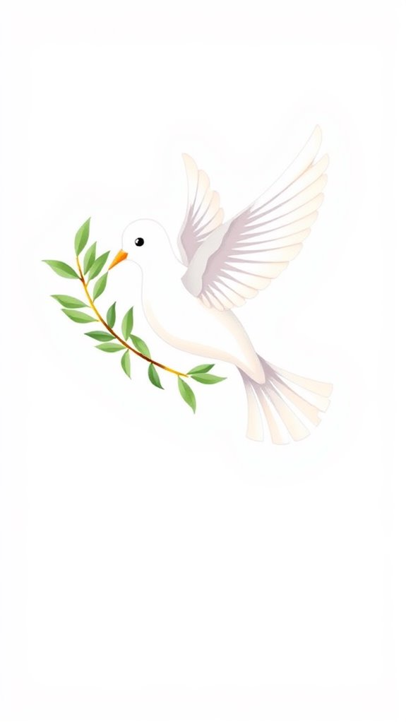 dove with olive branch