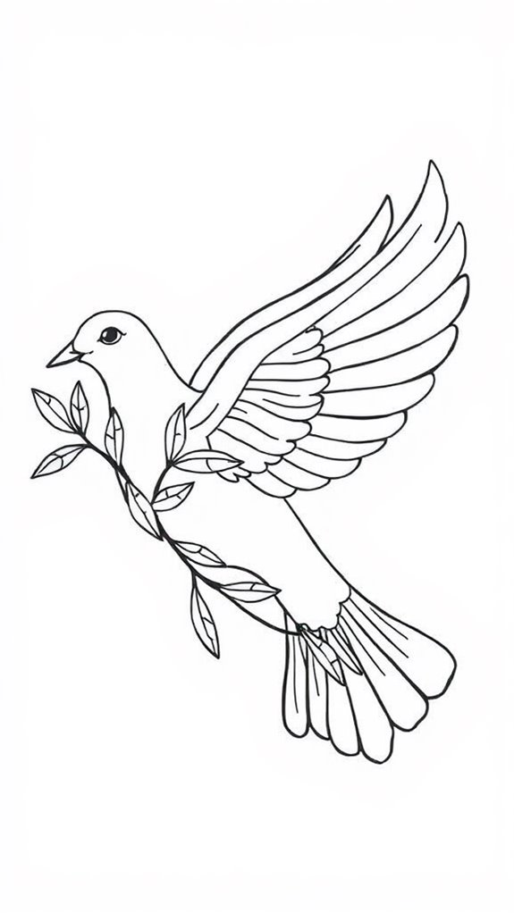 dove with olive branch