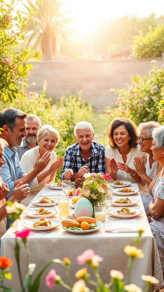 easter celebration family gathering