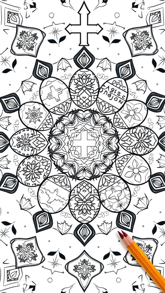 easter egg mandala coloring