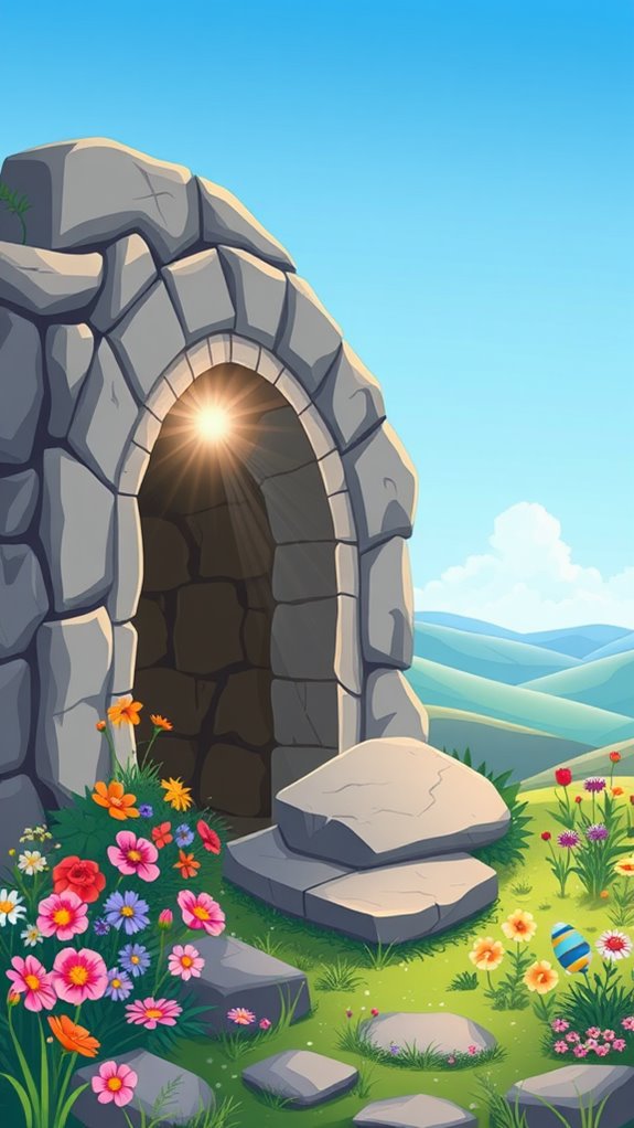 easter empty tomb clipart