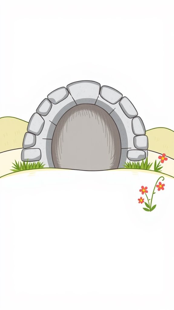 easter empty tomb illustration