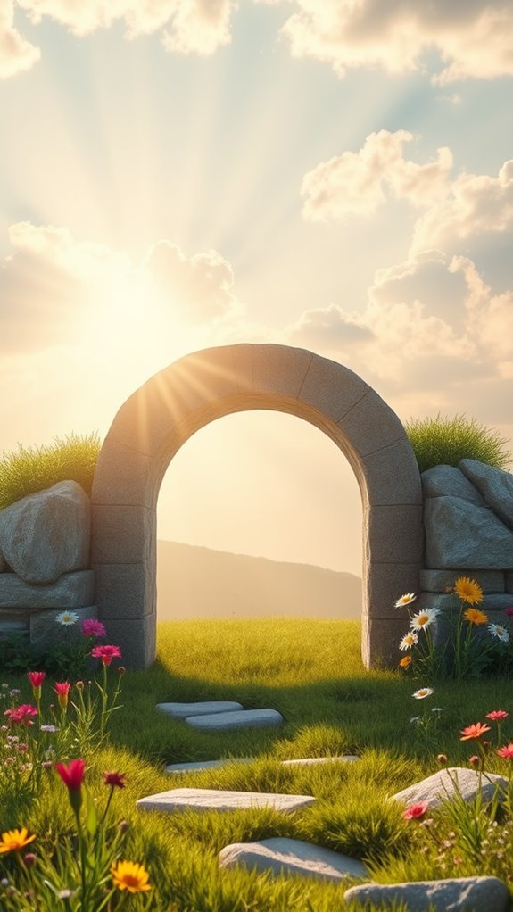 easter empty tomb image