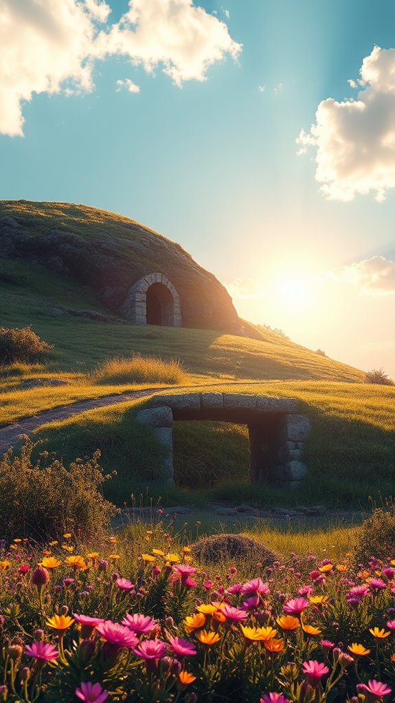 easter empty tomb landscape