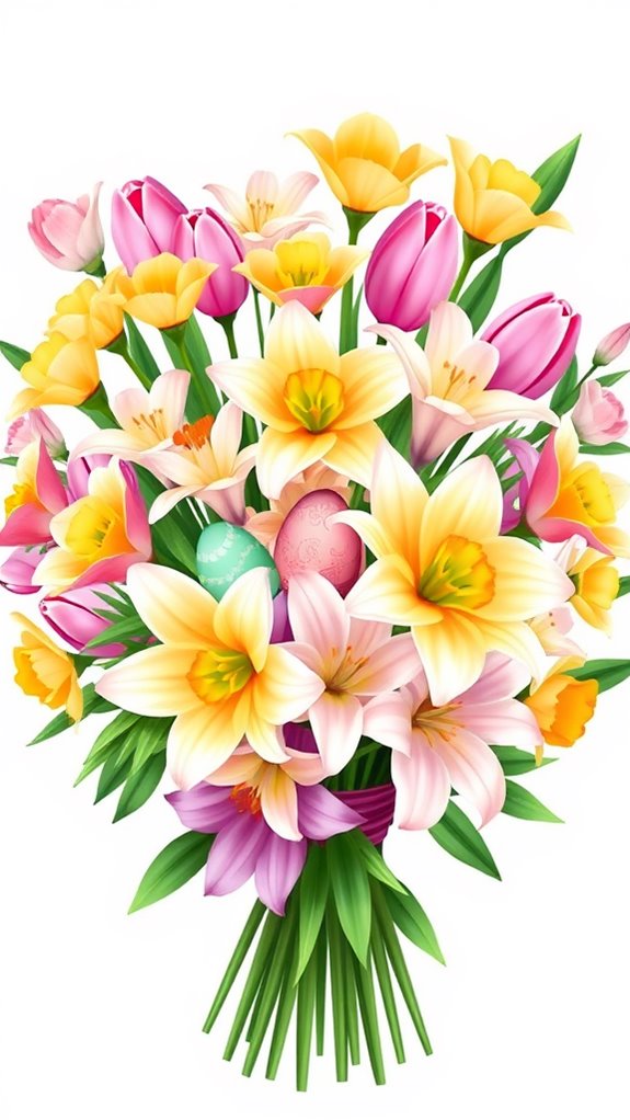 easter flower bouquet clipart