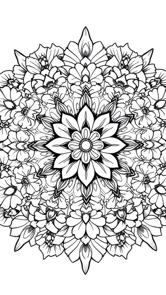 easter flower mandala art