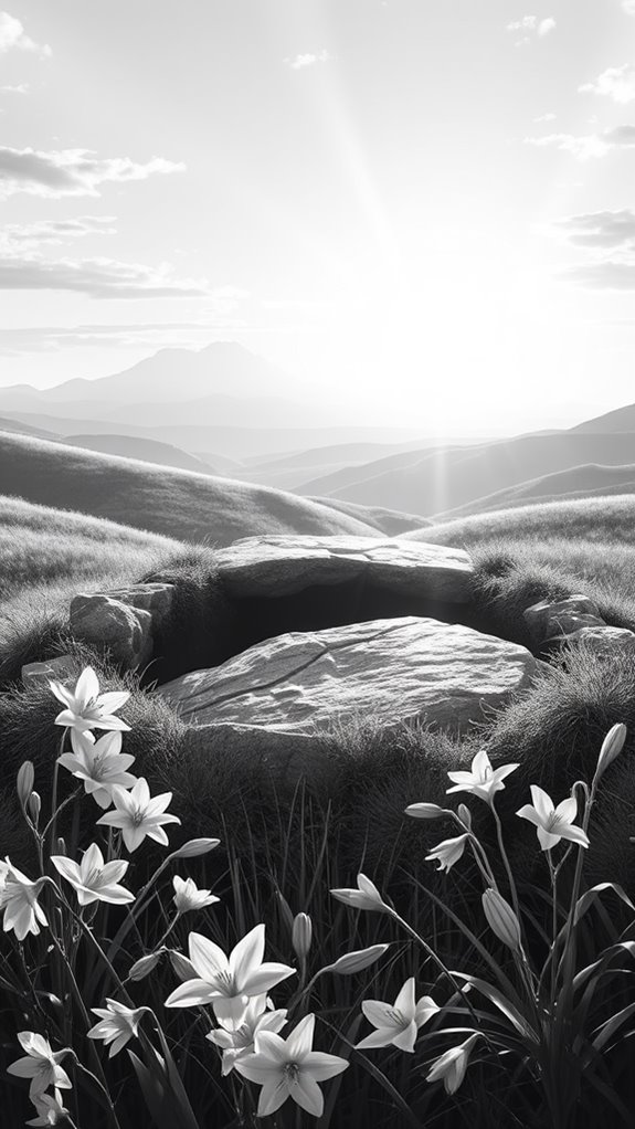 easter sunday black and white