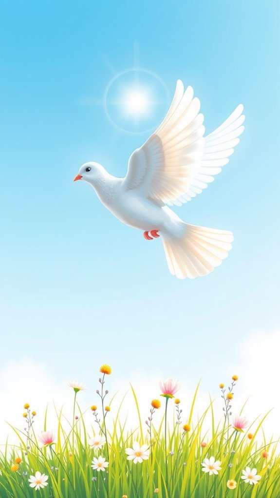 easter sunday dove illustration