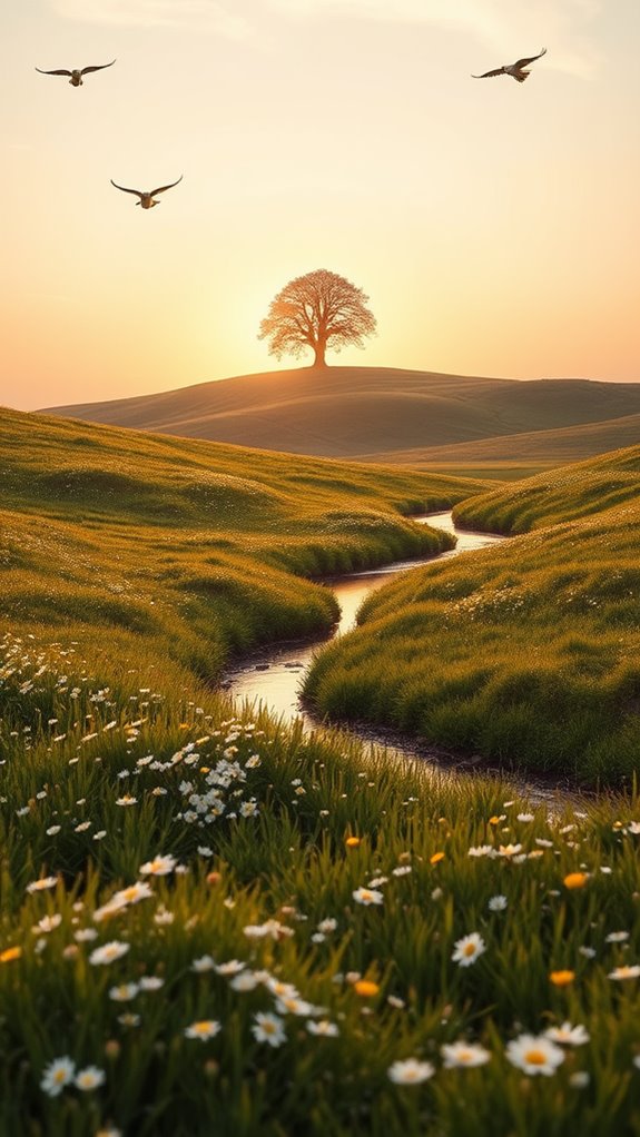 easter sunday peaceful landscape