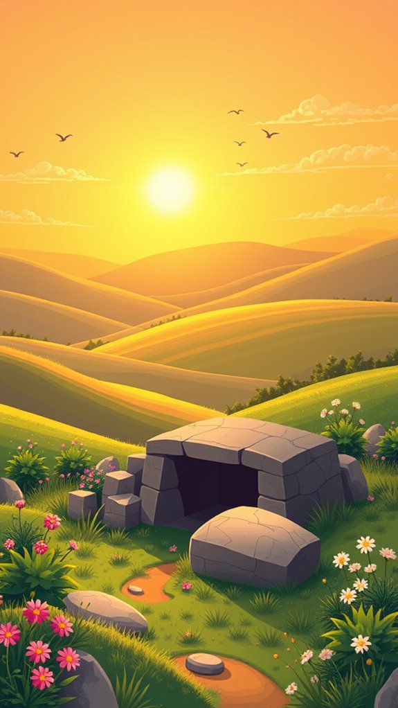 easter sunrise scene clipart