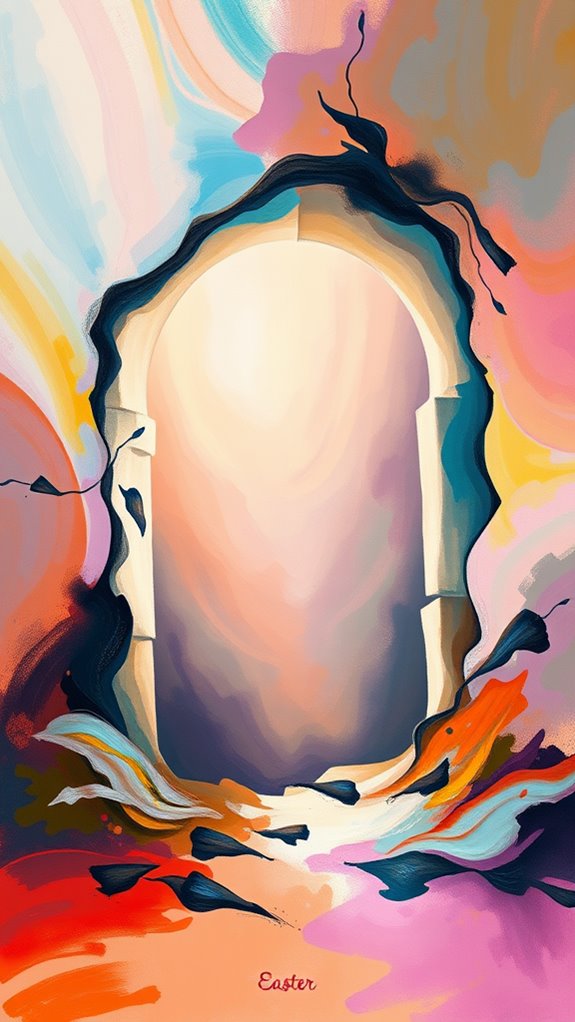 easter themed abstract artwork