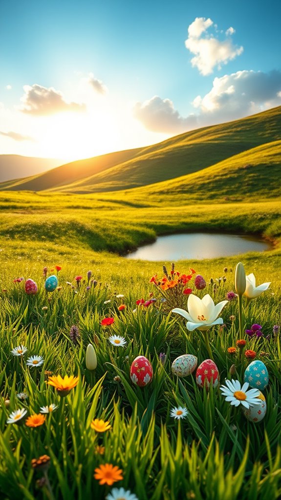 easter themed natural landscape