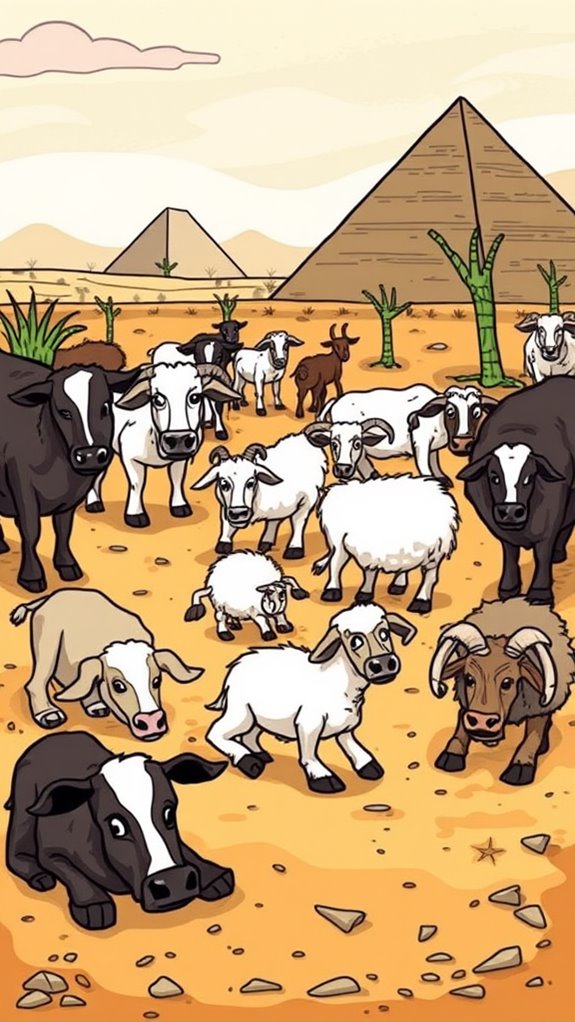 egyptian livestock disease illustration