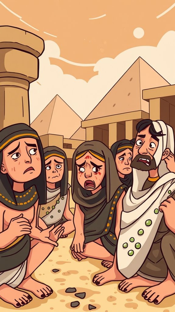 egyptian plagues boils illustration