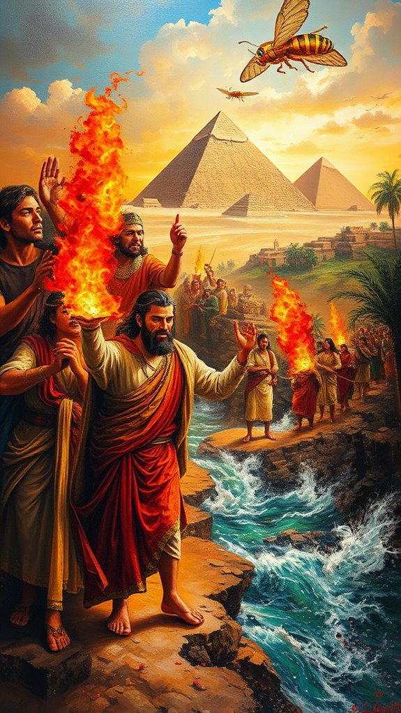 egyptian plagues oil painting