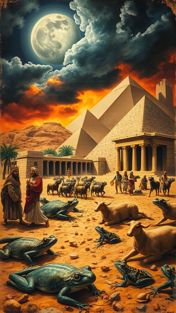 egyptian plagues vintage artwork