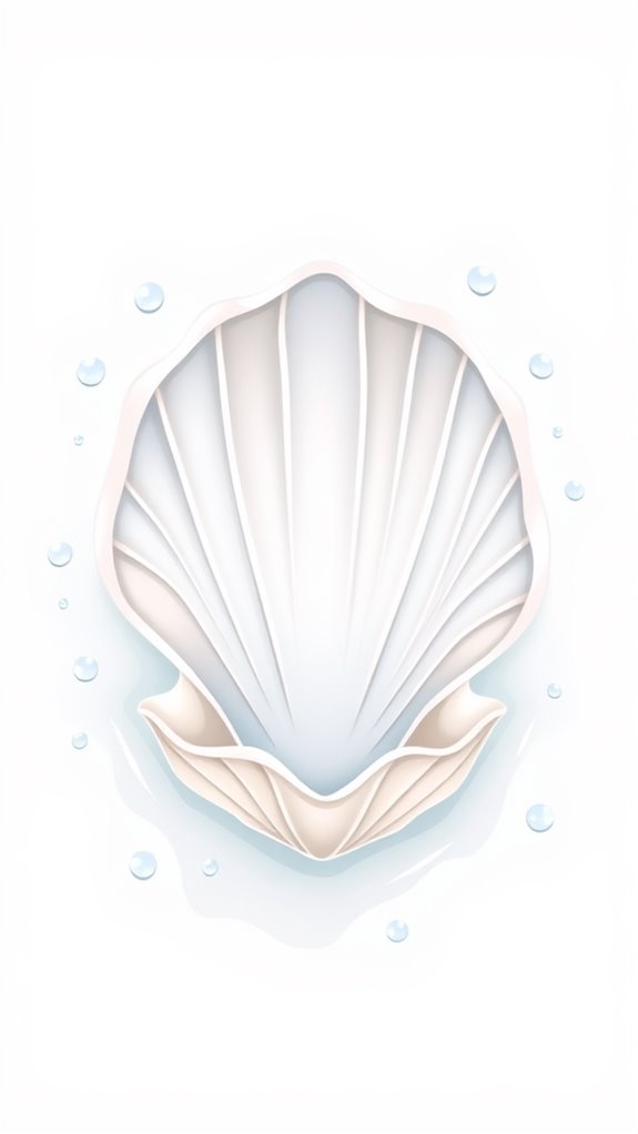 elegant baptism shell clipart