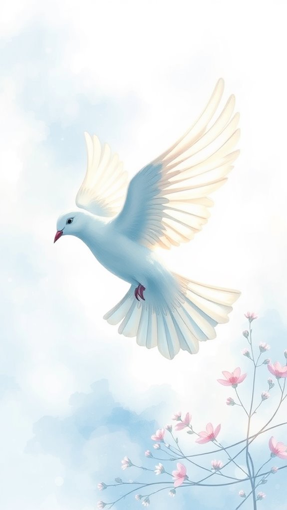 elegant dove artwork depiction