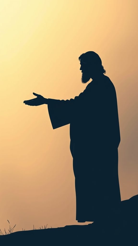 elegant silhouette of forgiveness