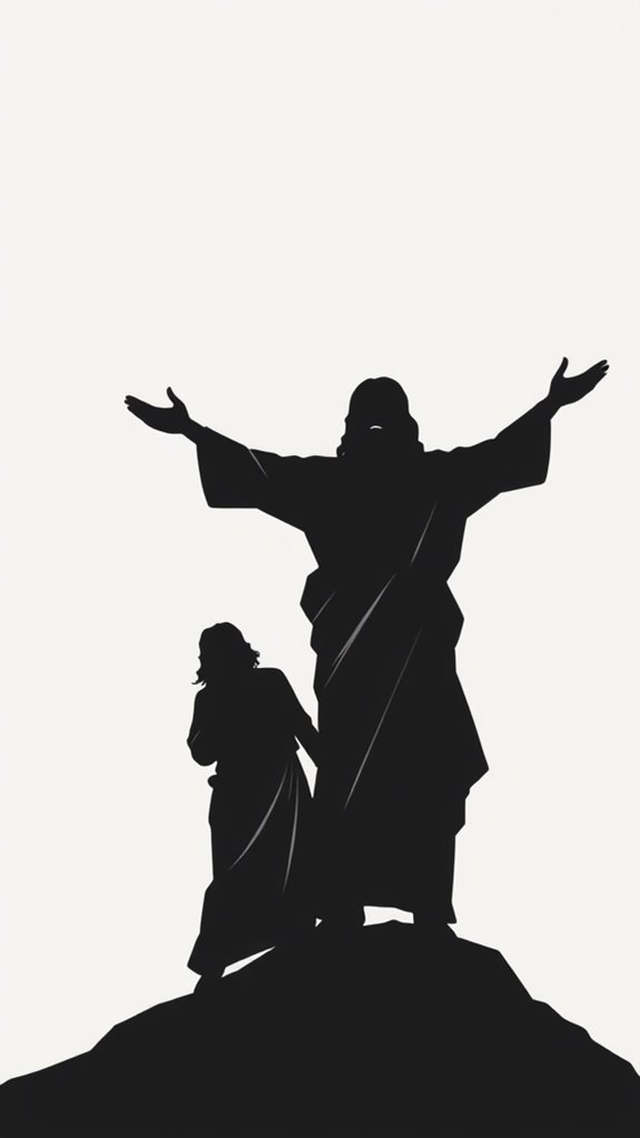 elegant silhouette of resurrection