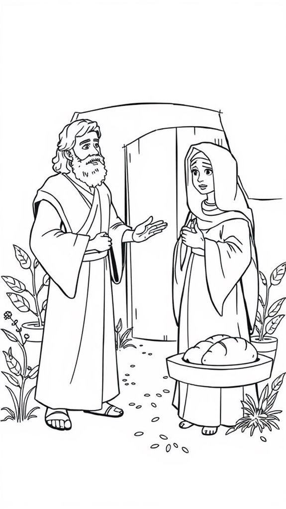 elijah and widow coloring