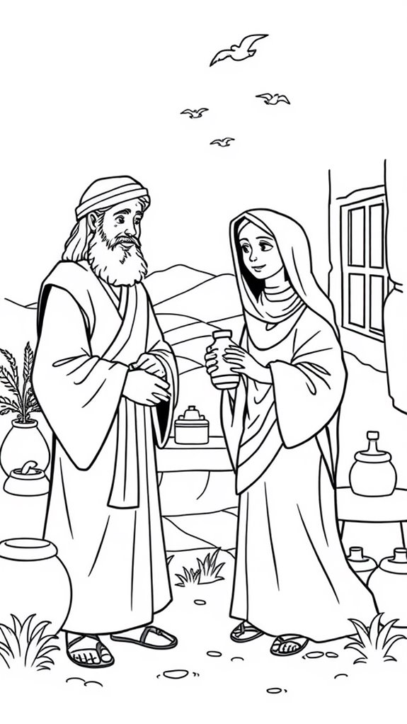 elijah and widow coloring