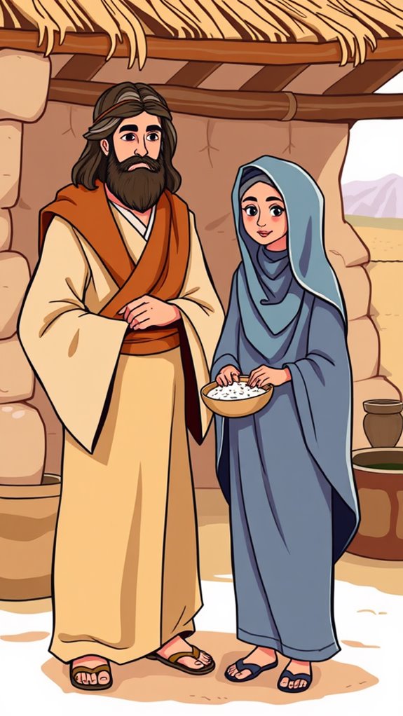 elijah and widow illustration