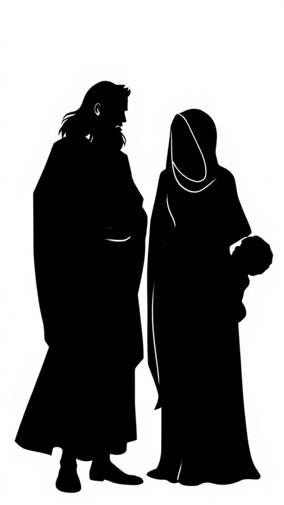 elijah and widow silhouette