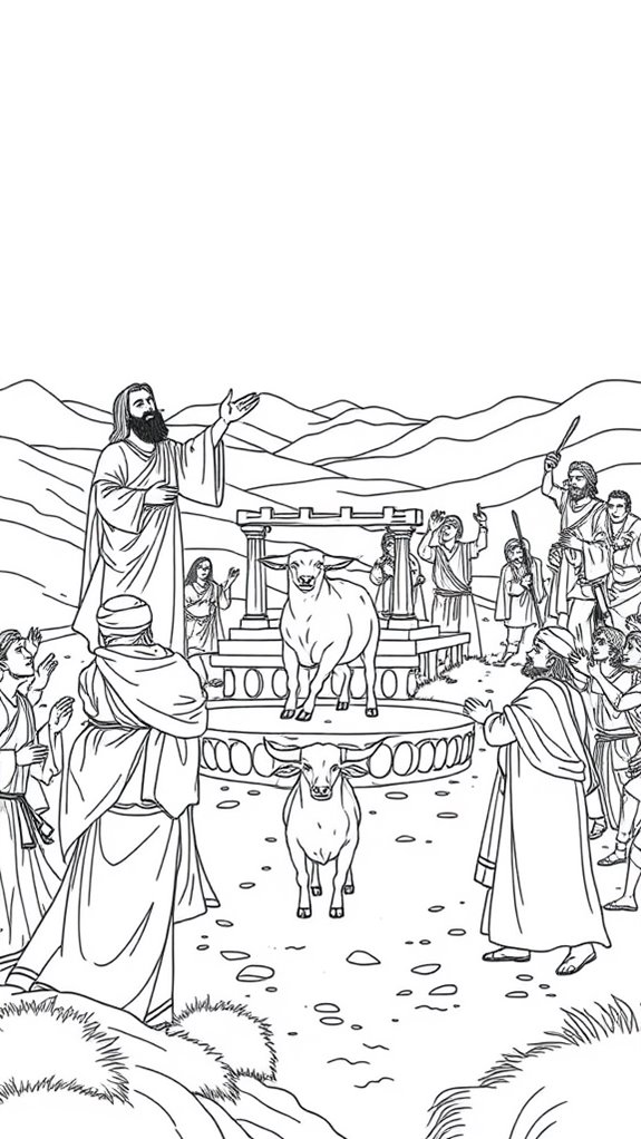 elijah baal prophets coloring page