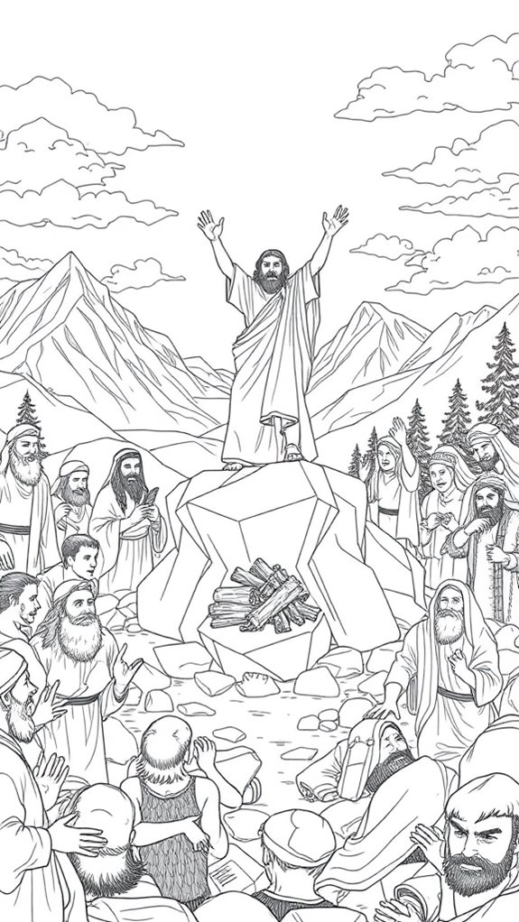 elijah vs baal coloring page