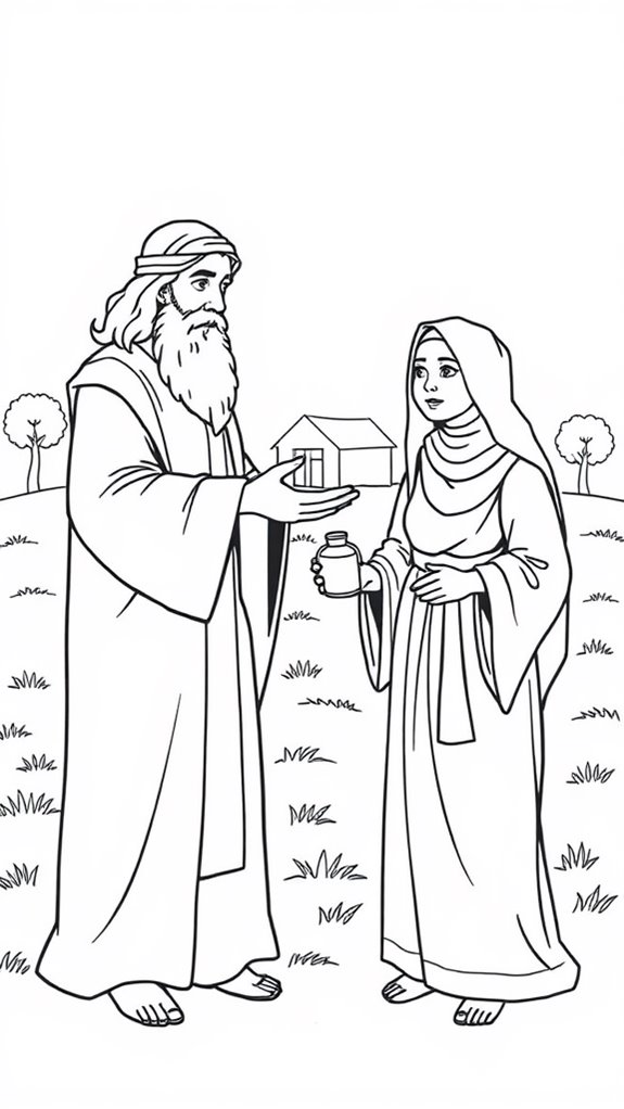 elijah widow coloring page