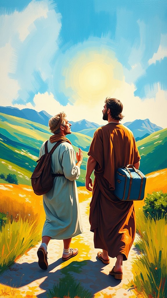 emmaus journey captured artistically