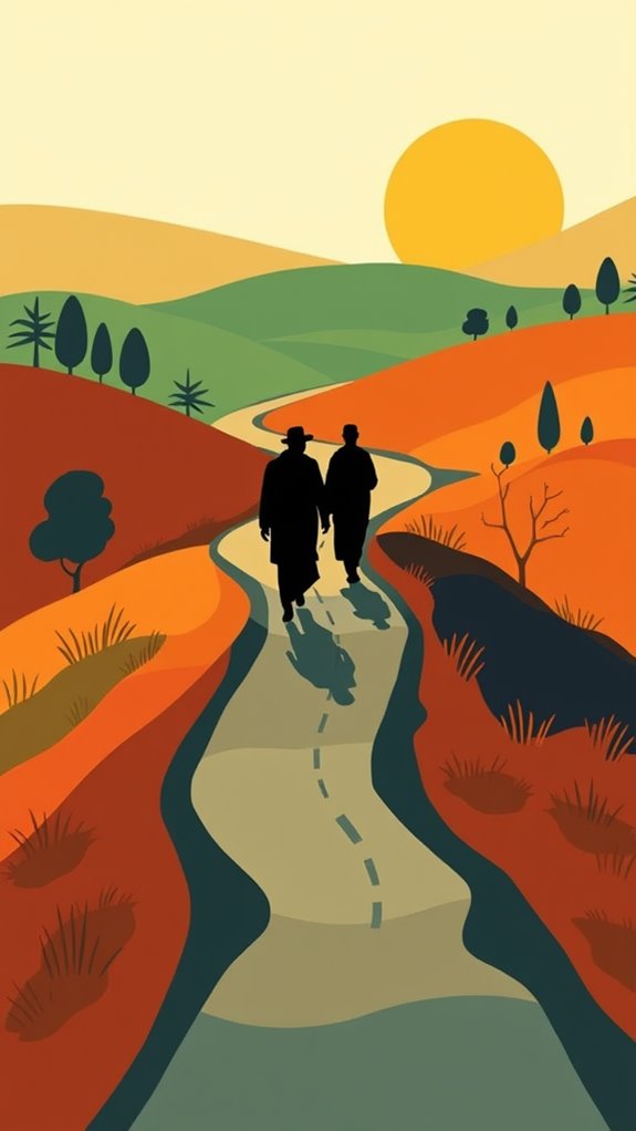 emmaus journey clipart illustration
