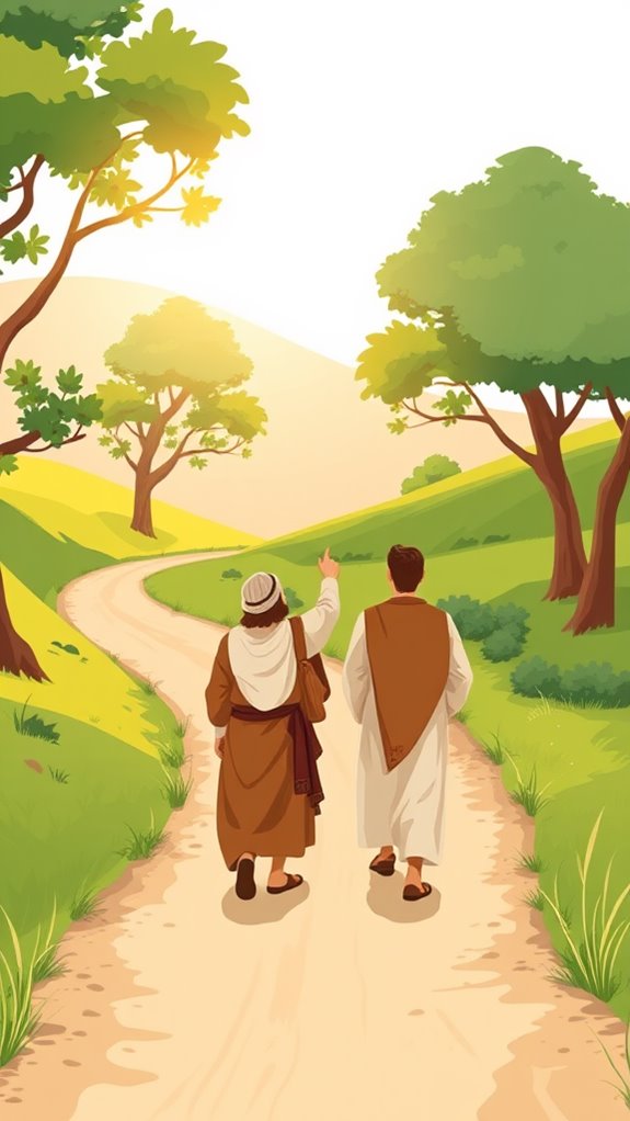 emmaus journey clipart illustration