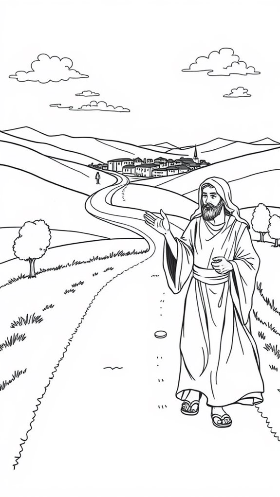 emmaus journey coloring activity
