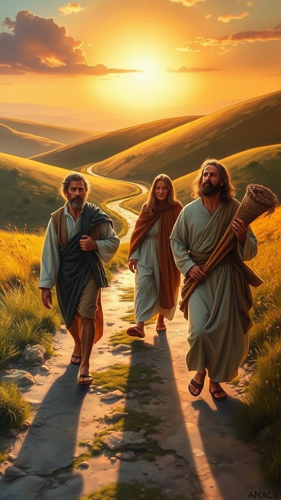 emmaus journey depicted artistically