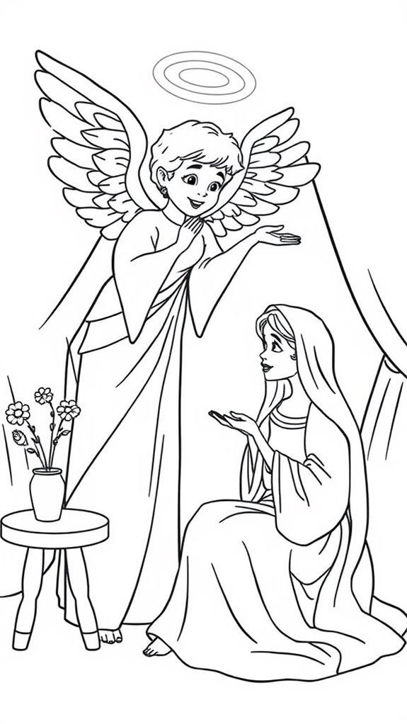 enchanting angel coloring page