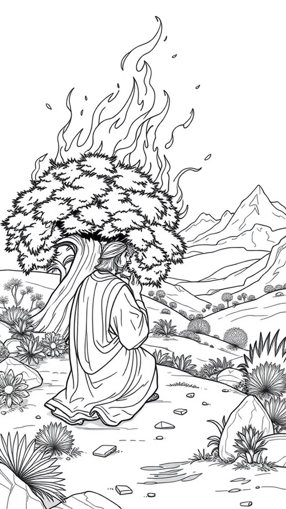 engaging moses coloring activity