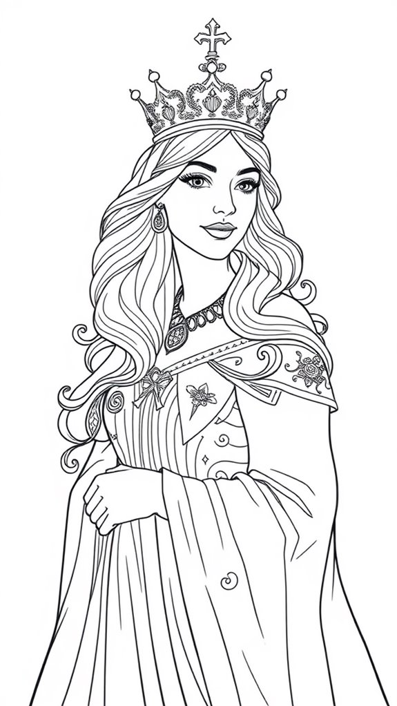 esther s crown coloring page