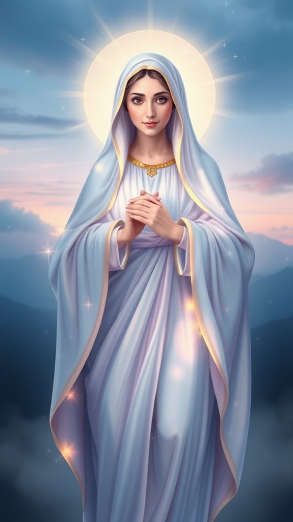 ethereal virgin mary artwork