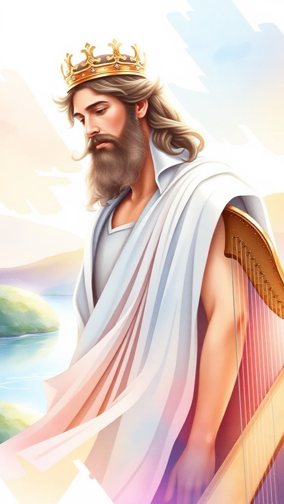 ethereal watercolor king david