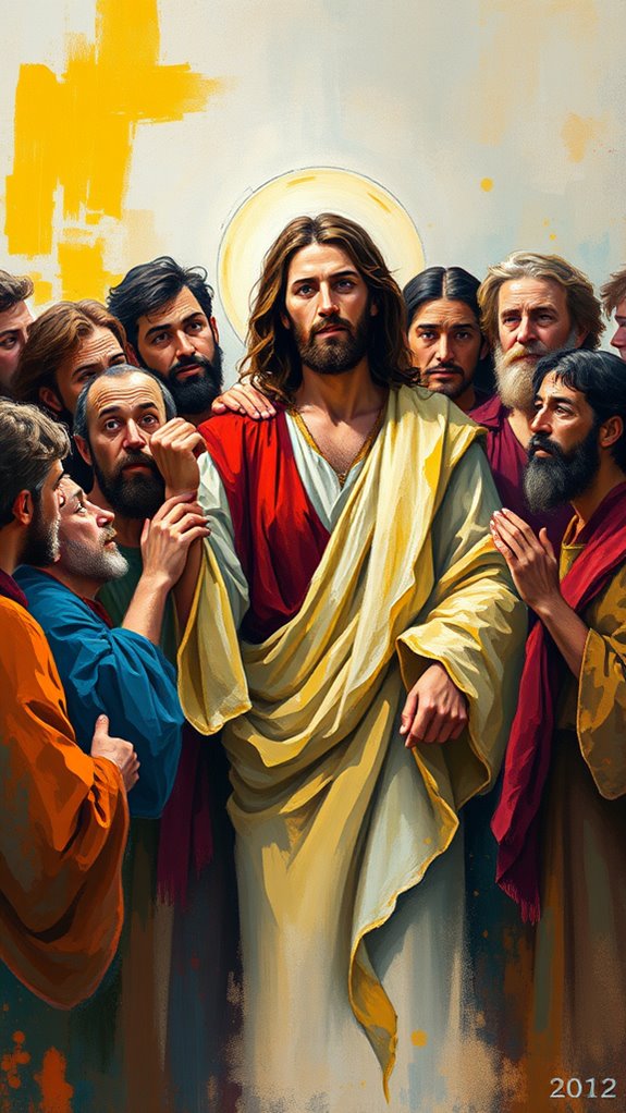 expressionist jesus and disciples