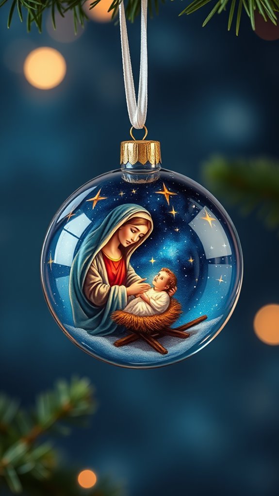 festive acrylic ornament art