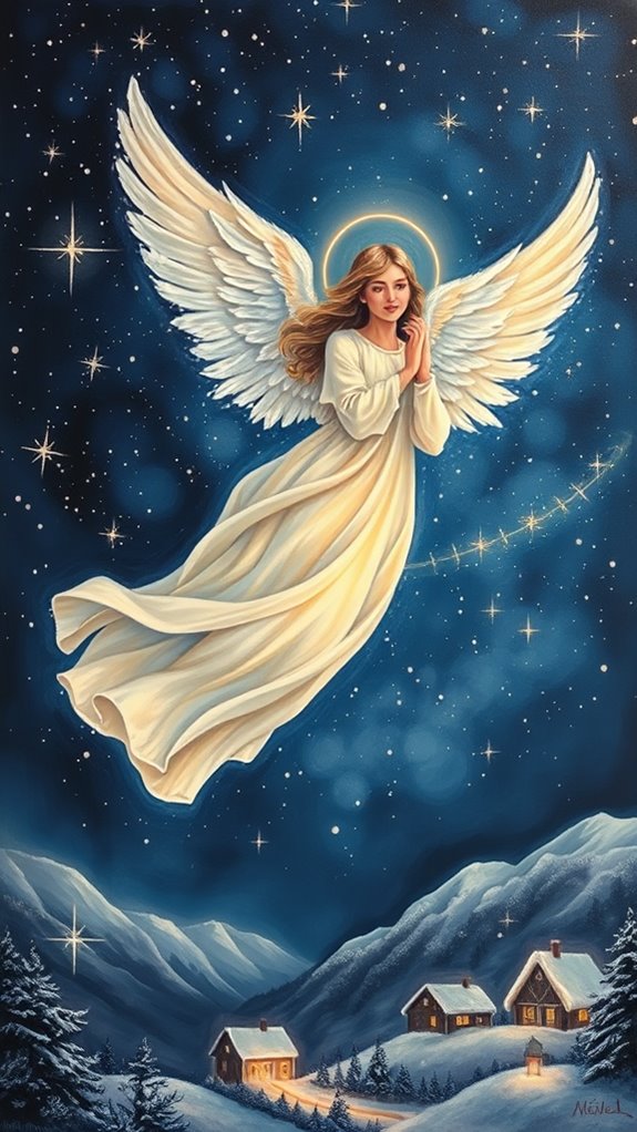 festive angel acrylic artwork