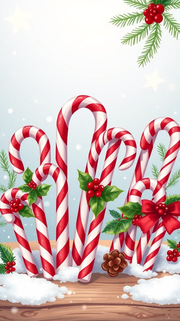 festive candy cane illustration