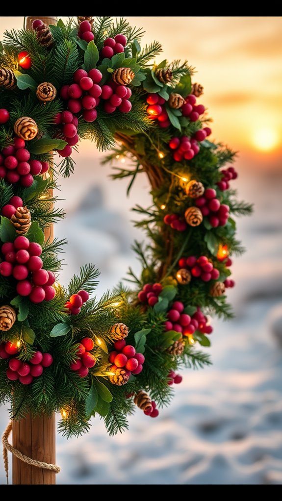festive christmas wreath image