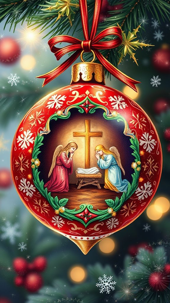 festive digital ornament art