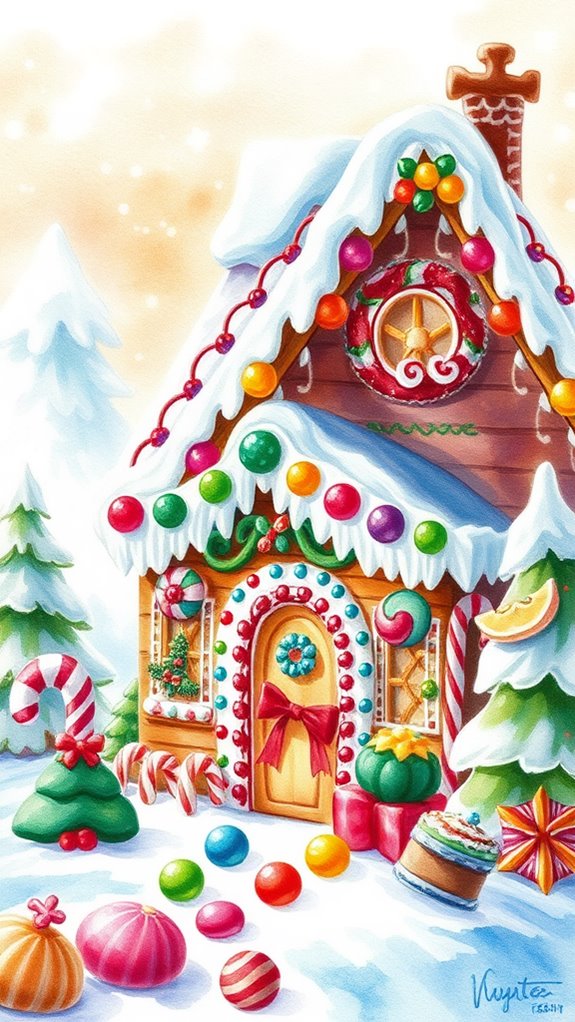 12 Stunning Gingerbread House Paintings In Unique Styles Encouraging